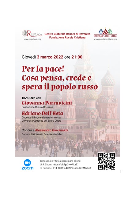 Per la pace - Incontro via Zoom